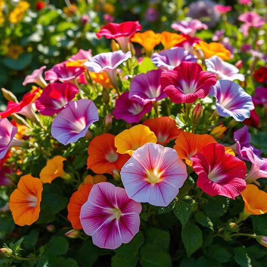 Morning Glory Seeds Mixed Colors - 50 Vibrant Climbing Vine Seeds - Ipomoea tricolor