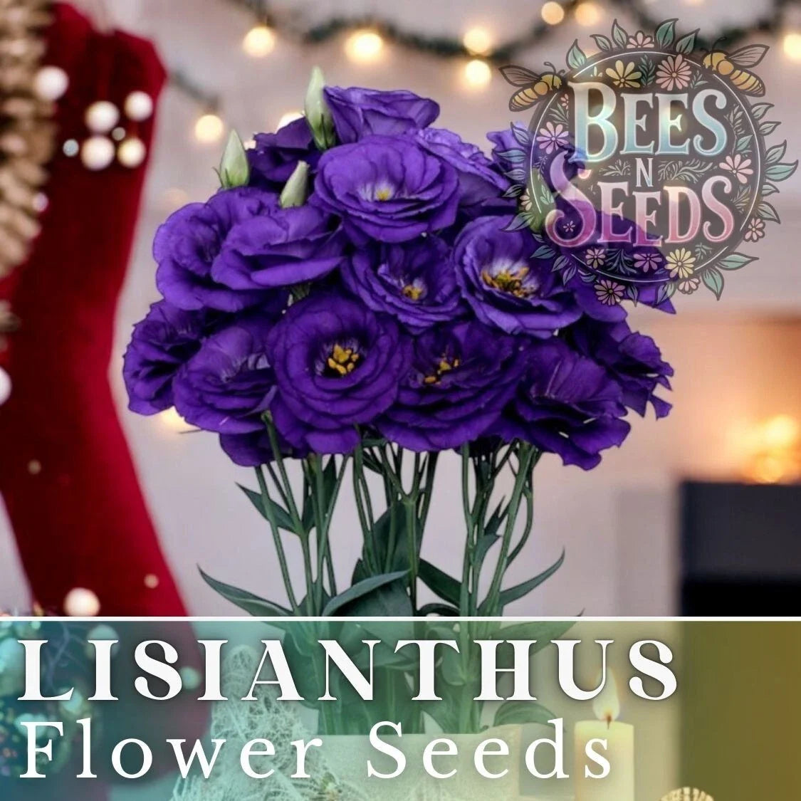 Lisianthus Seeds - Non-GMO Heirloom Ethos Blue Variety - 125-5000 Seeds - Eustoma grandiflorum