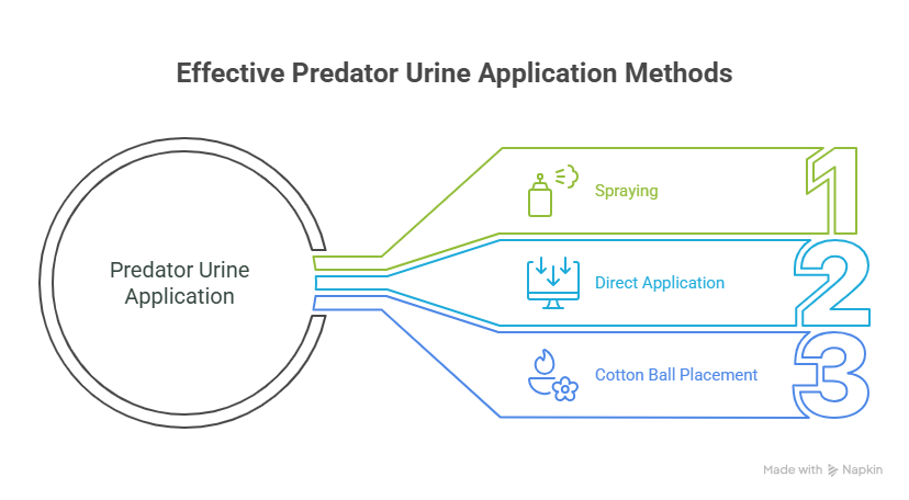 Image showing 3 ways to apply predator urine for chipmunk