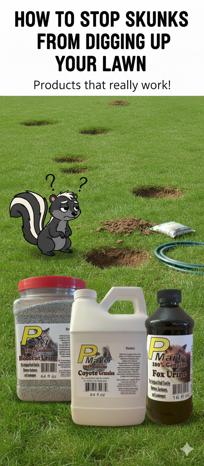 How to stop skunks from digging up your lawn