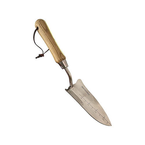 Stainless Steel Transplanter Trowel (classic wood handle)