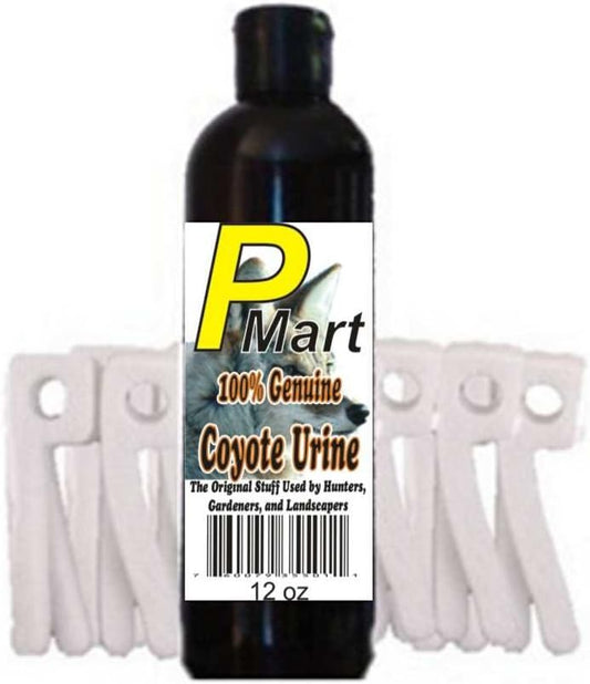 100% Genuine Coyote Urine 12oz - P-Wick Combo. Save$$!