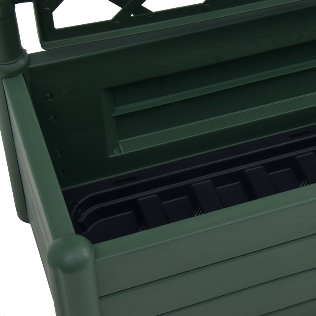 vidaXL Planter Flower Box Trellis Raised Bed Outdoor Planter Polypropylene-2
