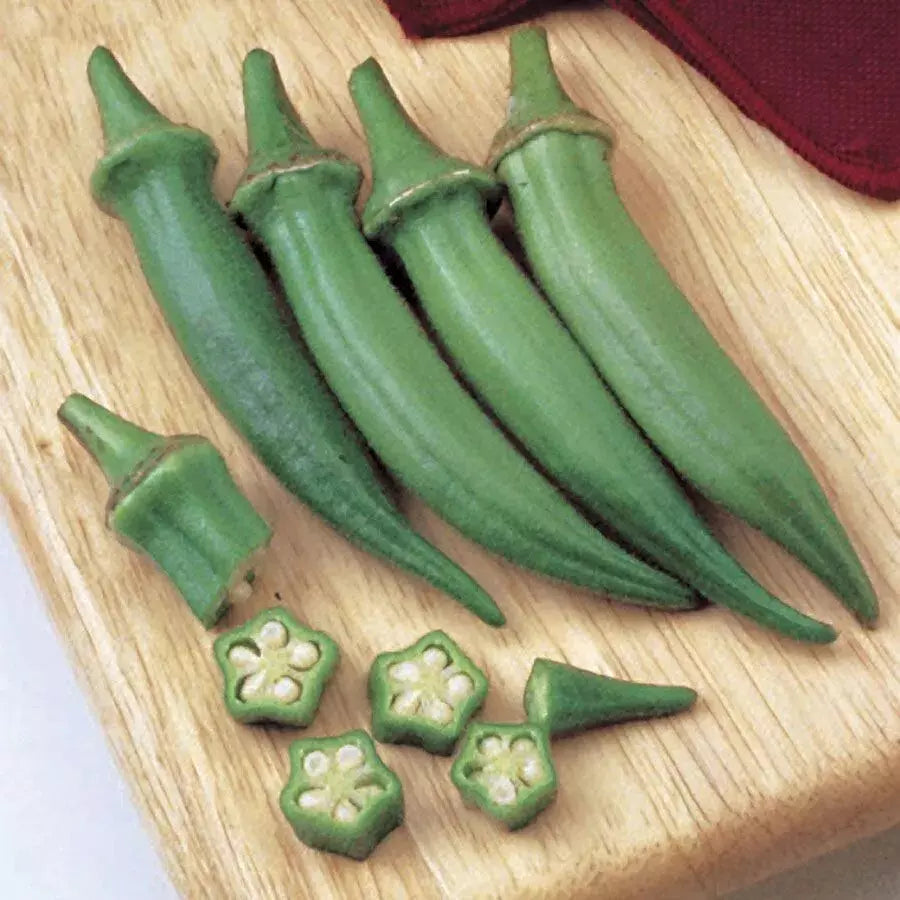 Clemson Spineless Okra Seeds - 50+ Non-GMO Heirloom Seeds - Fresh Organic Variety - Abelmoschus esculentus