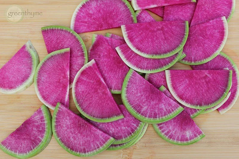 Watermelon Radish Seeds - 500 Count - Mild Sweet Flavor - Perfect for Roasting - Raphanus sativus