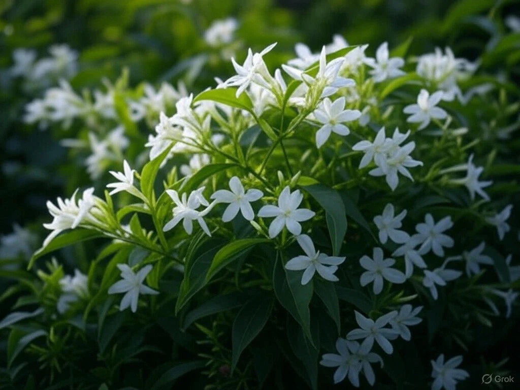 Star Jasmine Plant - 1 Rooted Stem - Trachelospermum jasminoides - Fully Rooted Jasmine for Home or Garden Decor