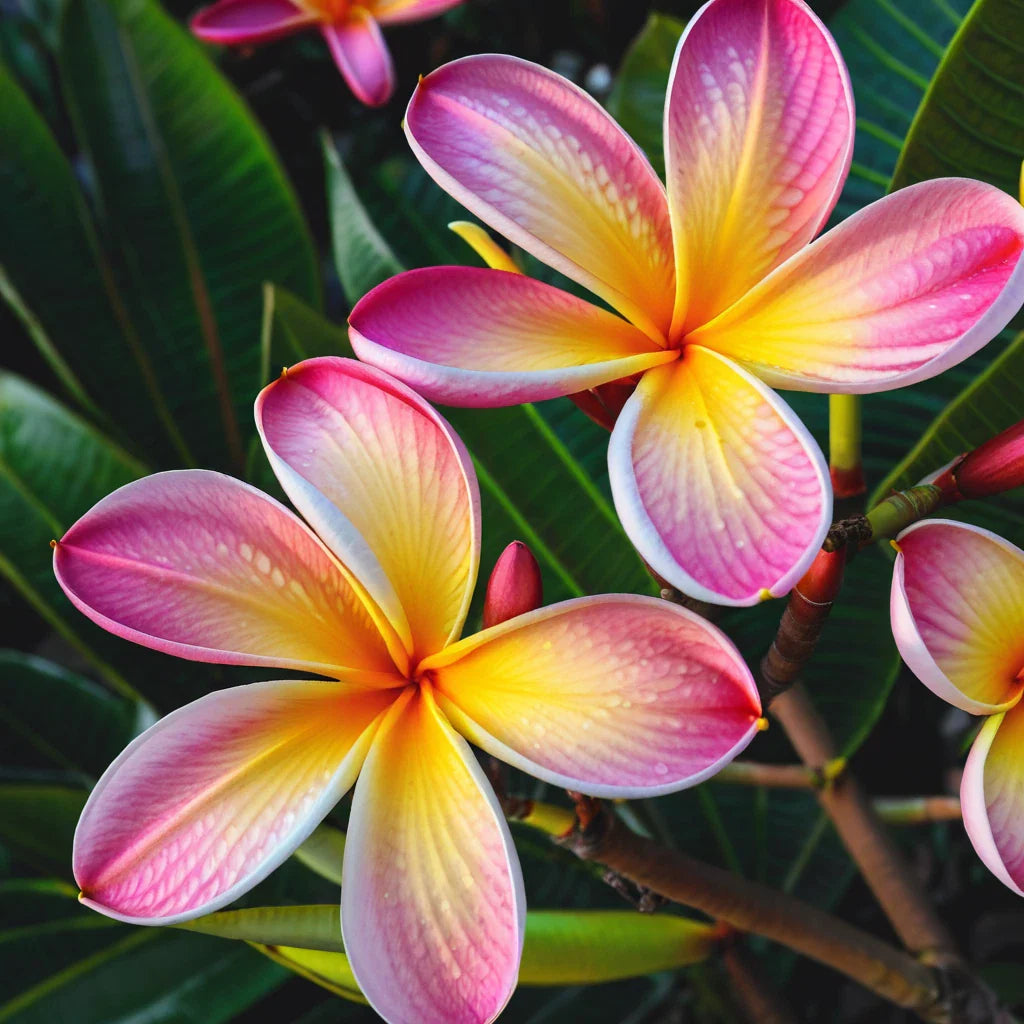 Plumeria Seeds - 5 Pack Purple Yellow Hawaiian Flowers - Perennial Plants (Plumeria spp.)