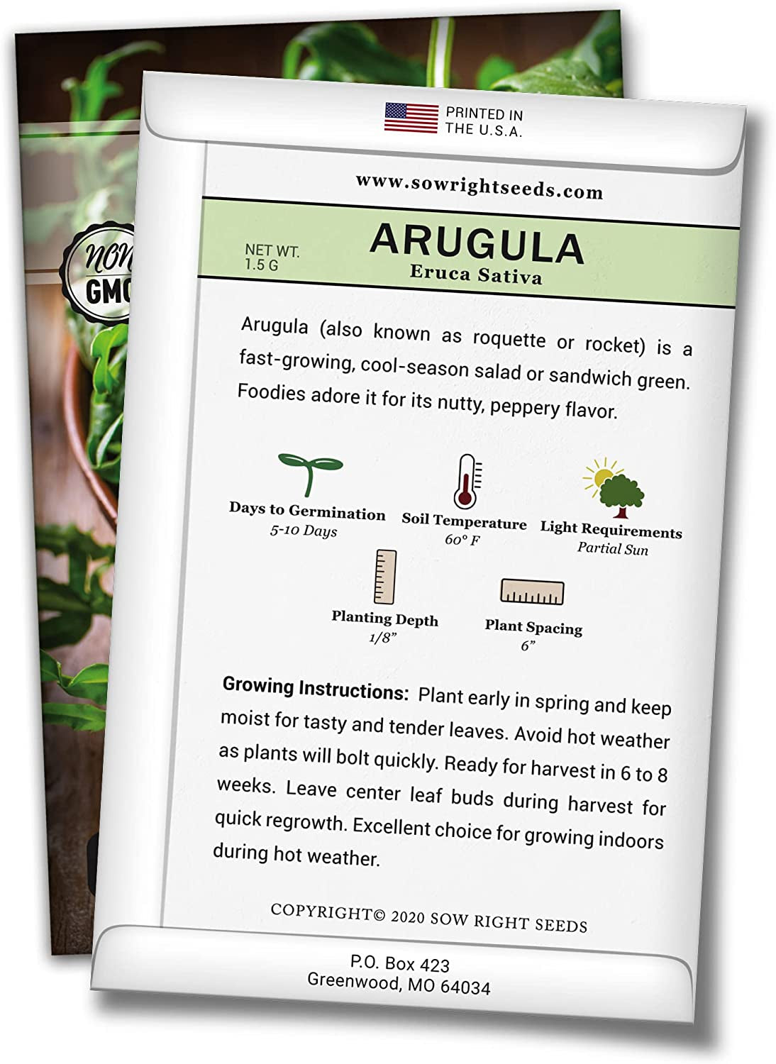 - Arugula Seeds for Planting - Non-Gmo Heirloom Seeds with Instructions to Plant a Home Vegetable Garden - Indoors, Hydroponics or Outdoors - Salad Greens - Grow Kitchen Herbs (1)