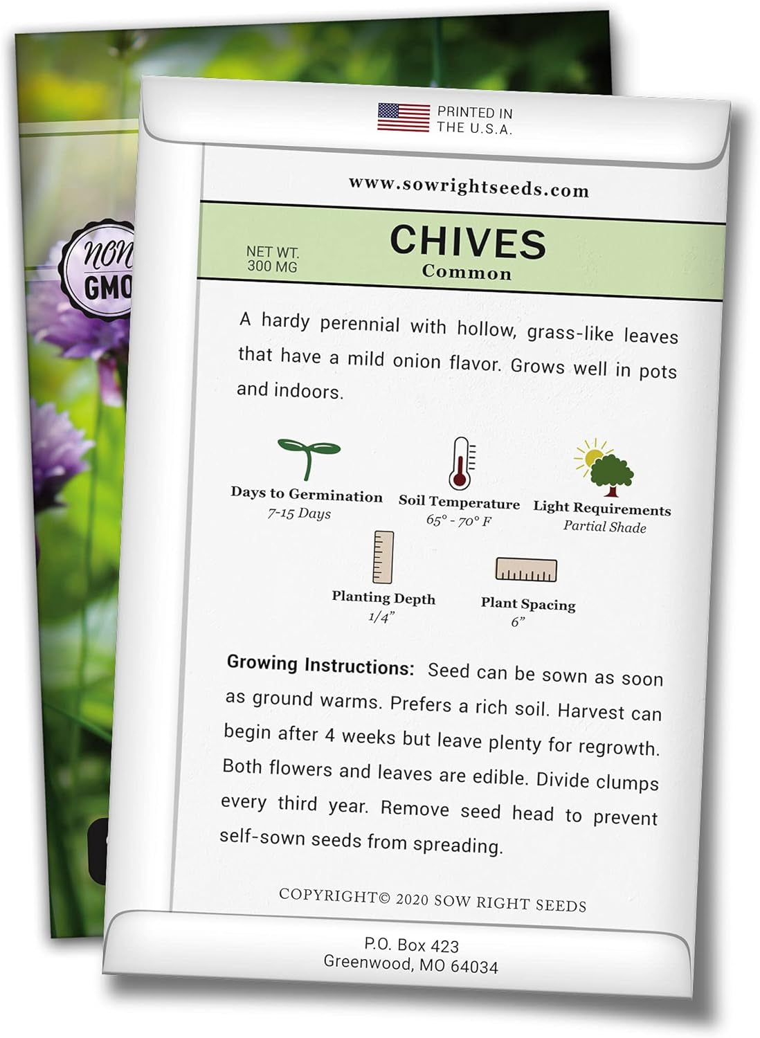 - Common Chives Seed for Planting - Non-Gmo Heirloom Packet with Instructions to Plant and Grow Kitchen Herb Garden Indoor or Outdoor - Mild Onion Flavor (1)