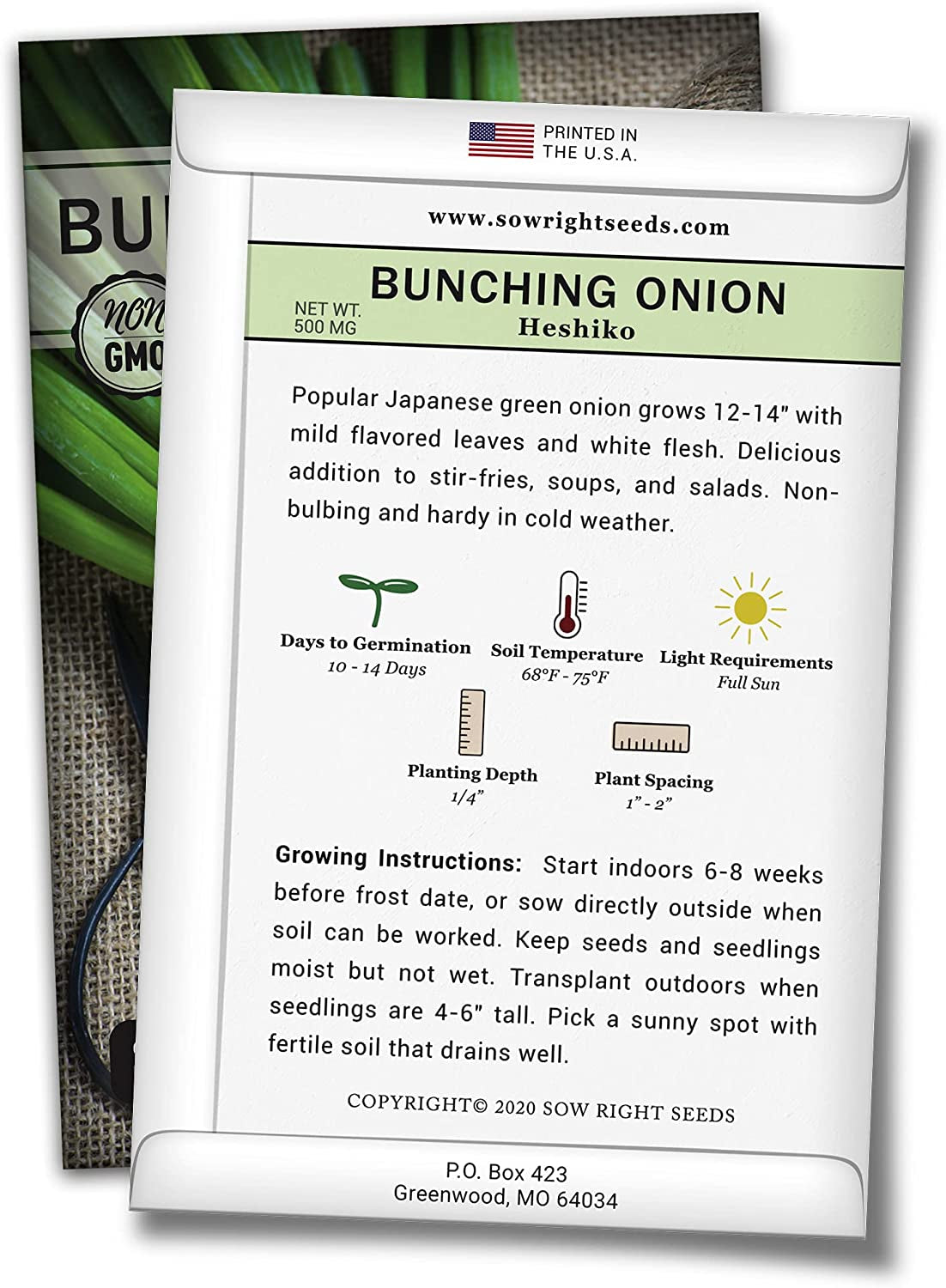 - Heshiko Japanese Bunching Green Onion Seeds for Planting - Non-Gmo Heirloom - Instructions to Plant and Grow a Kitchen Garden Indoors or Outdoors - Mild Onion Flavor for Cooking (3)
