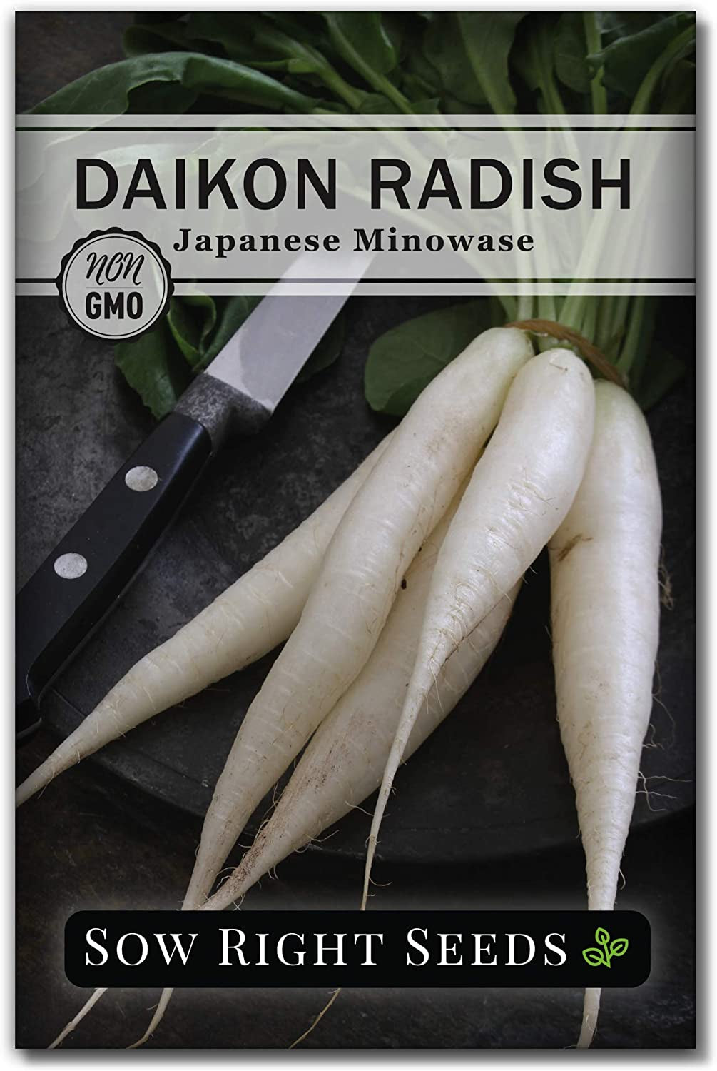 - Japanese Minowase Daikon Radish Seeds for Planting - Non-Gmo Heirloom Packet with Instructions to Plant a Home Vegetable Garden - Spring or Fall Planting Outdoors - Long White (1)