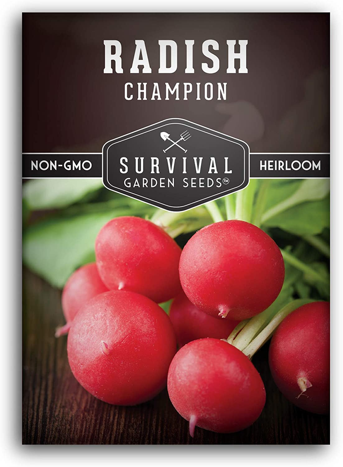 - Champion Radish Seed for Planting - Packet with Instructions to Plant and Grow Red Radishes in Your Home Vegetable Garden - Non-Gmo Heirloom Variety