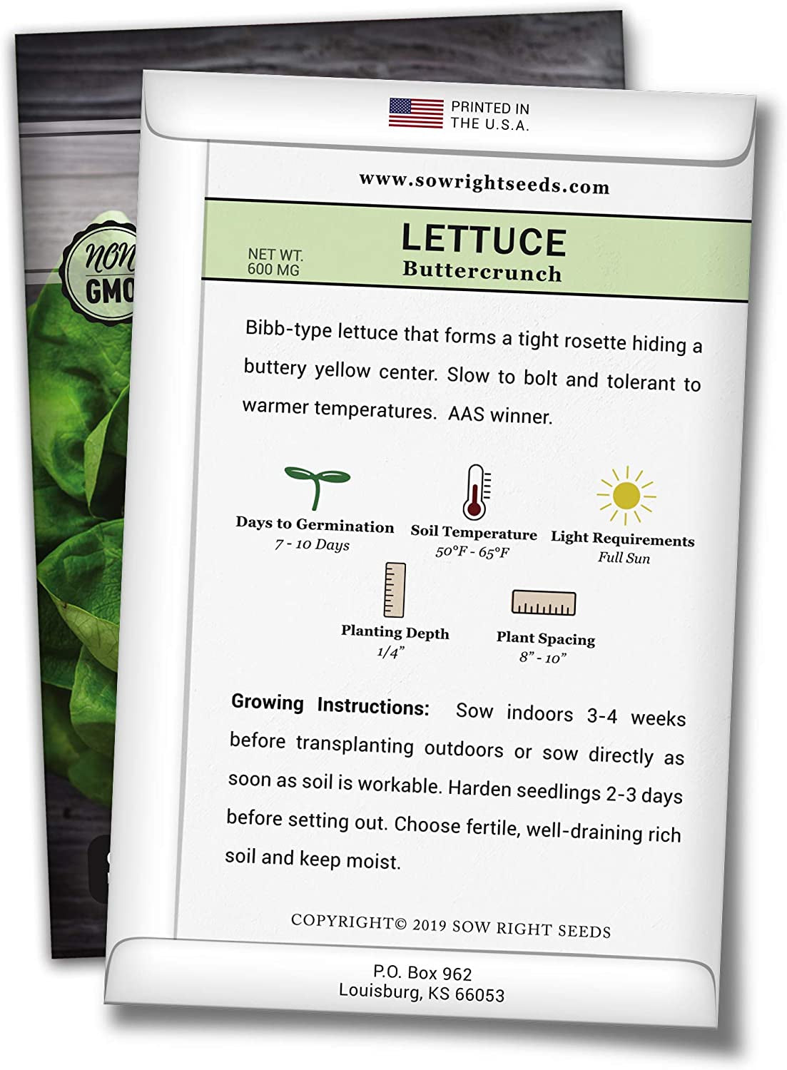 - Buttercrunch Lettuce Seeds for Planting - Non-Gmo Heirloom Packet with Instructions to Plant a Home Vegetable Garden, Indoors or Outdoor; Heat Tolerant Variety; Great Gardening Gift
